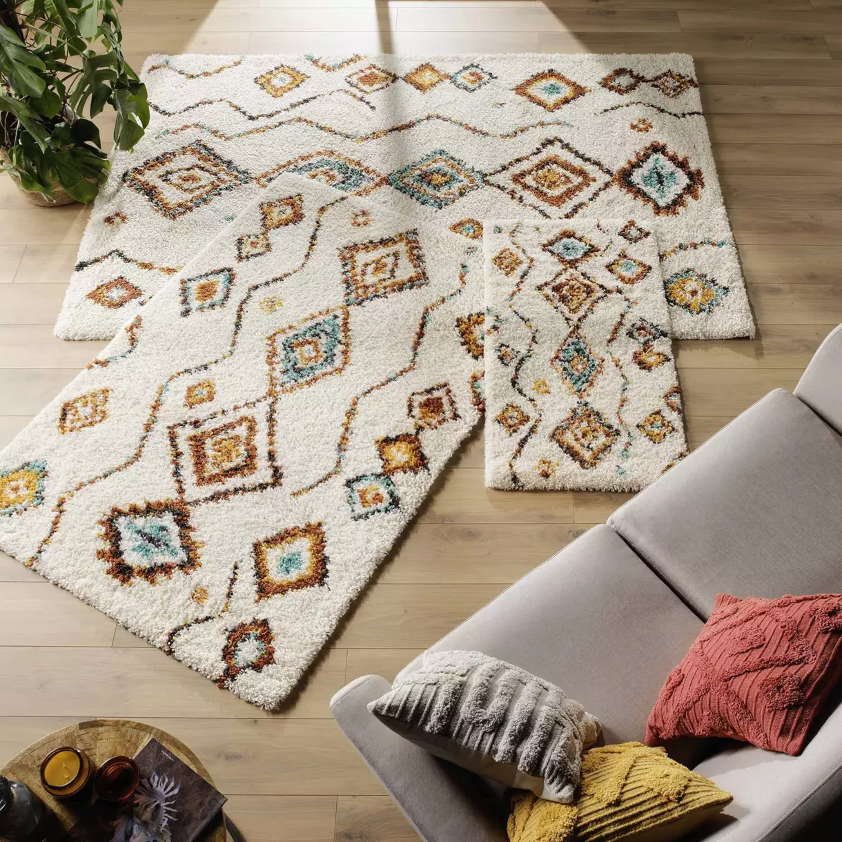 Vloerkleed (170 cm) Vasco Ecru