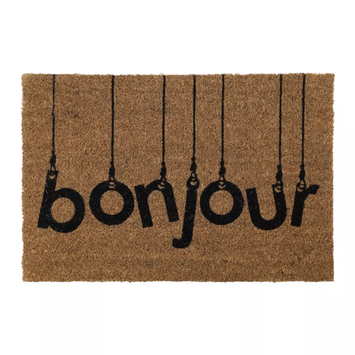 Felpudo Fibras de coco (60 cm) Bonjour Negro 1
