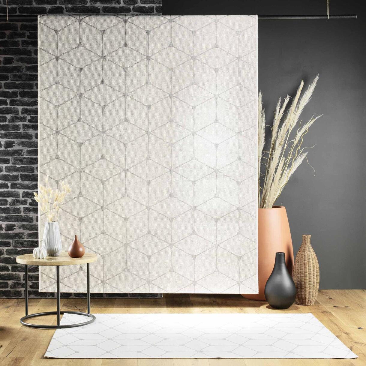 Tappeto (170 cm) Hexagon Bianco