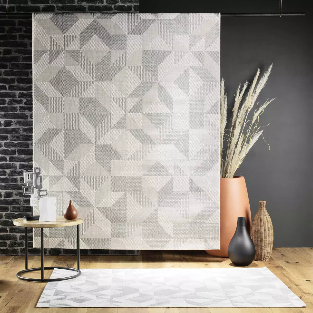 Alfombra de salón (230 cm) Losena Gris
