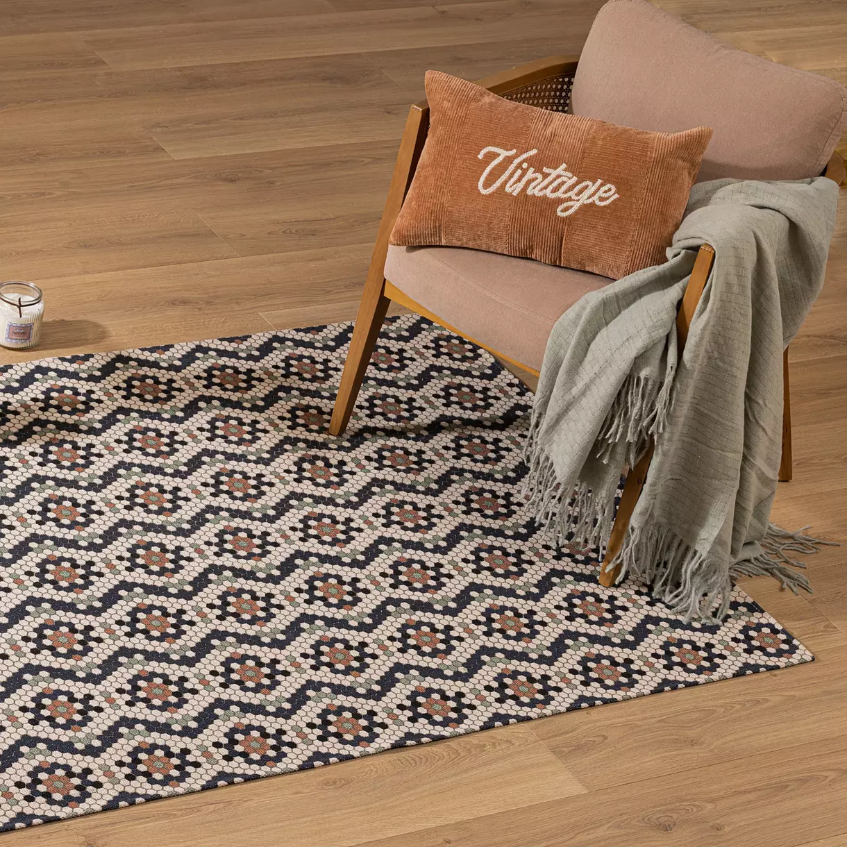 Alfombra algodón (170 cm) Mozeka Multicolor 1