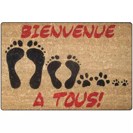 Paillasson Coco (60 cm) Bienvenue Multicolore 1