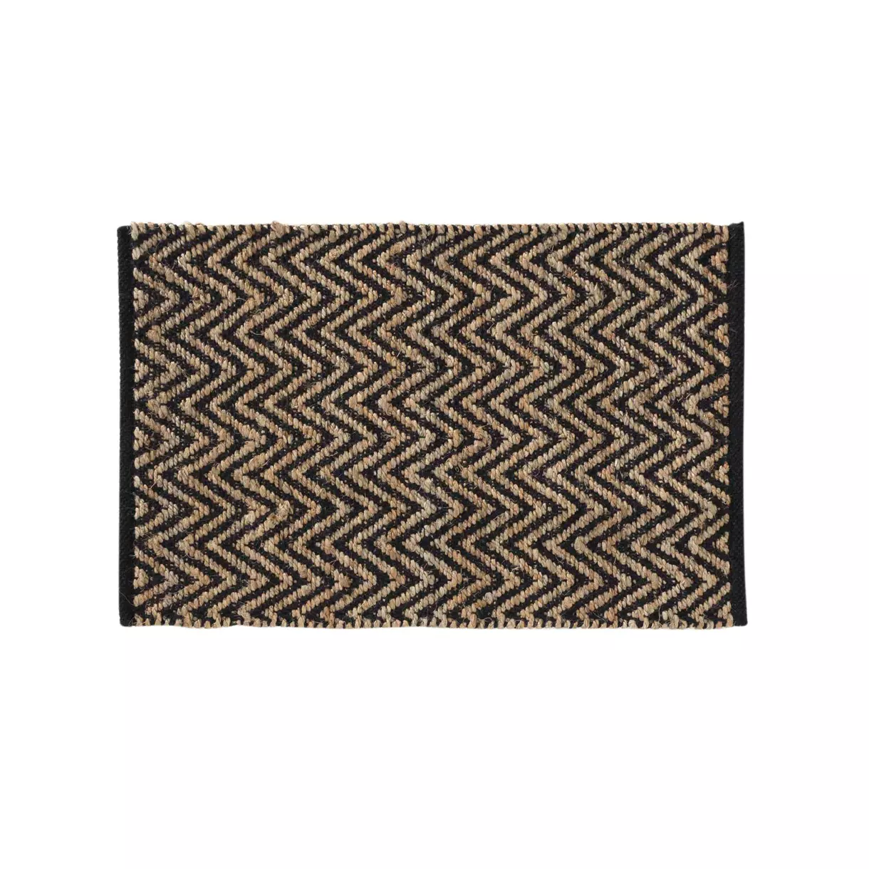 Tapis (90 cm) Zigzag Noir 1