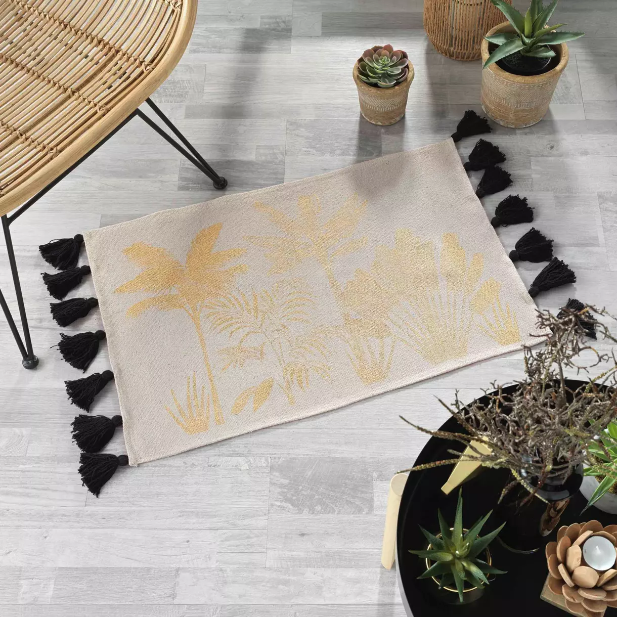 Tapis (90 cm) Karaba Ecru 1