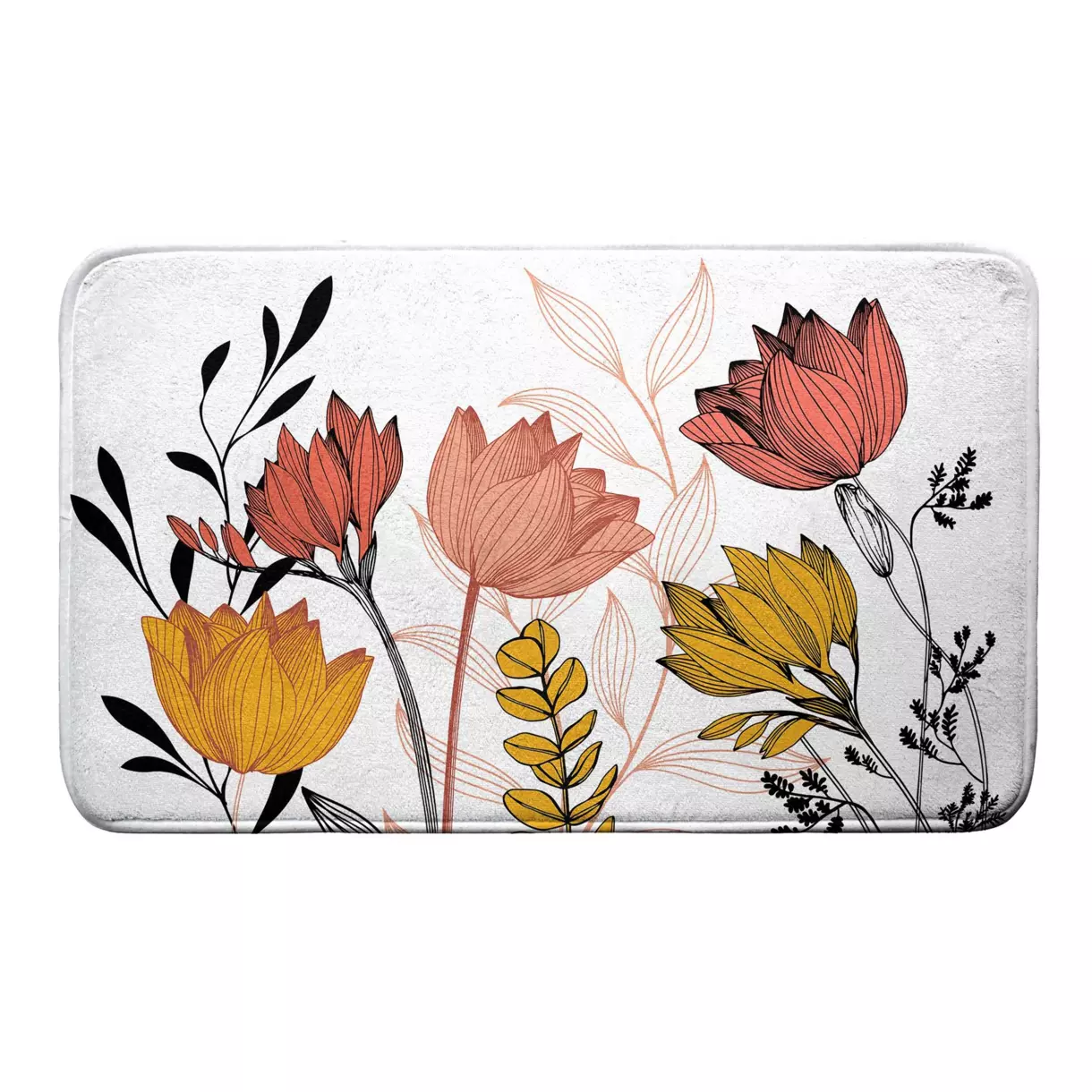 Tapis de bain microfibre (75 cm) Amelina Orange 1