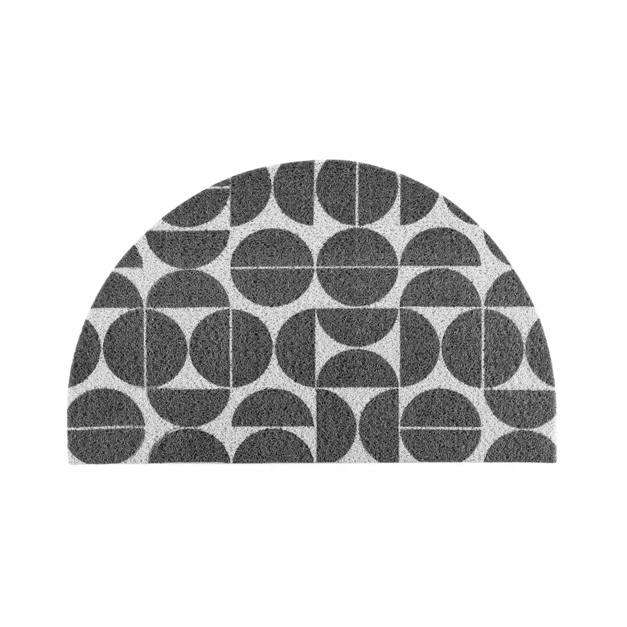 Tapis d'entrée antidérapant demi-lune (75 cm) Cosmix Noir 1