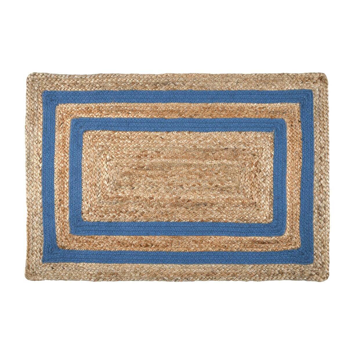 Teppich aus Jute (90 cm) Berry Sturmblau 1