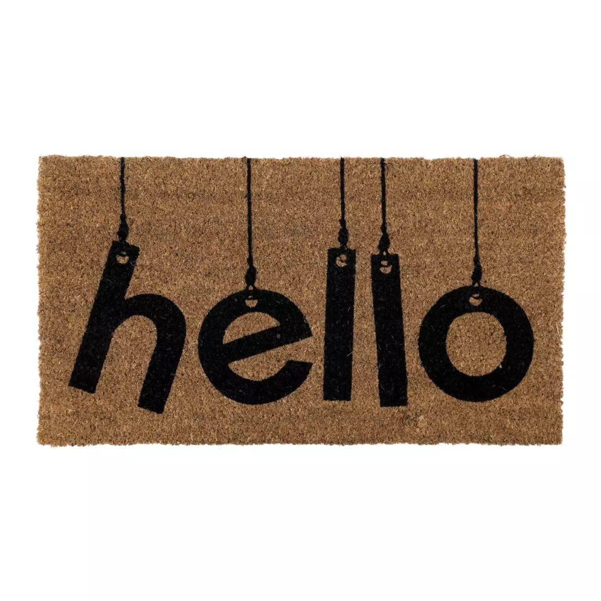 Felpudo Fibras de coco (60 cm) Hello Negro 1