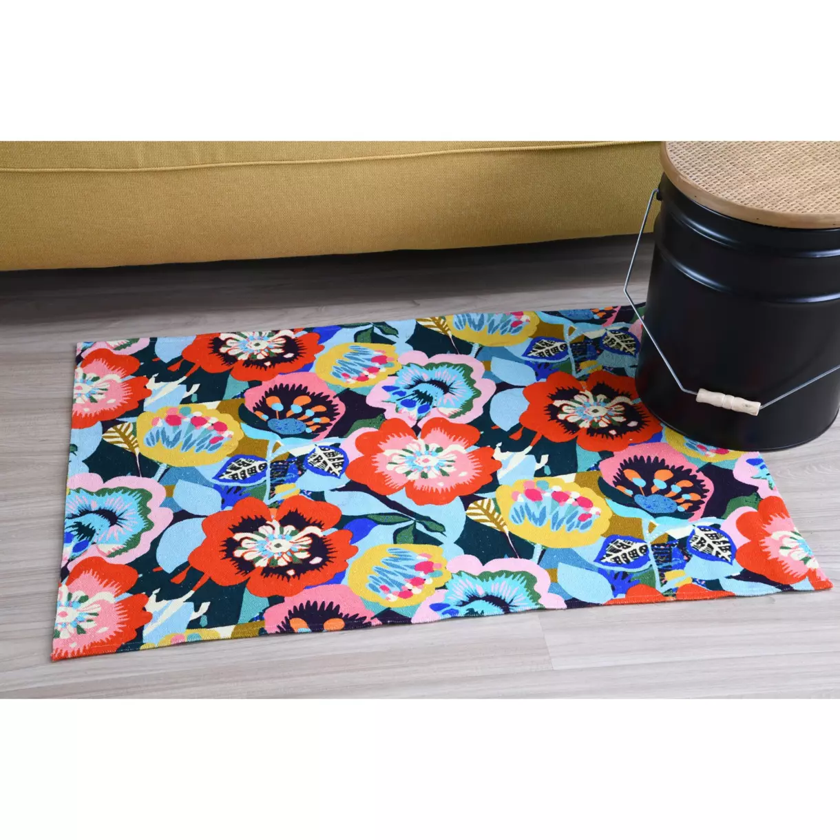 Tapis coton (90 cm) Popart Vert jade 1
