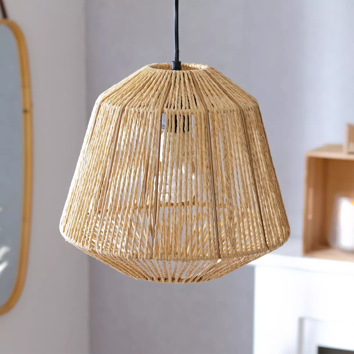 Lámpara de techo Cuerda Ethnik (29 cm) Beige 1