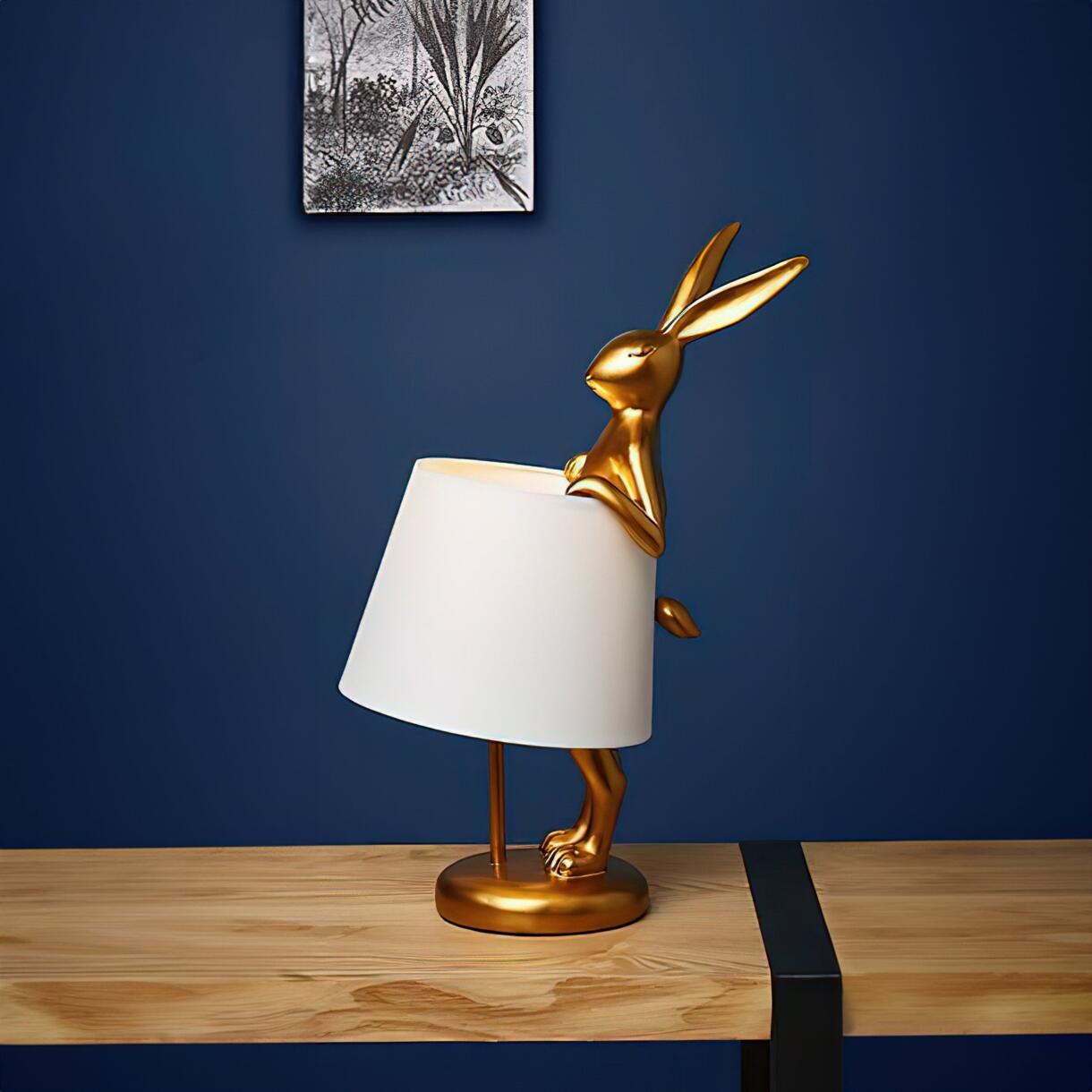 Lámpara de mesa Conejo Dorado 1