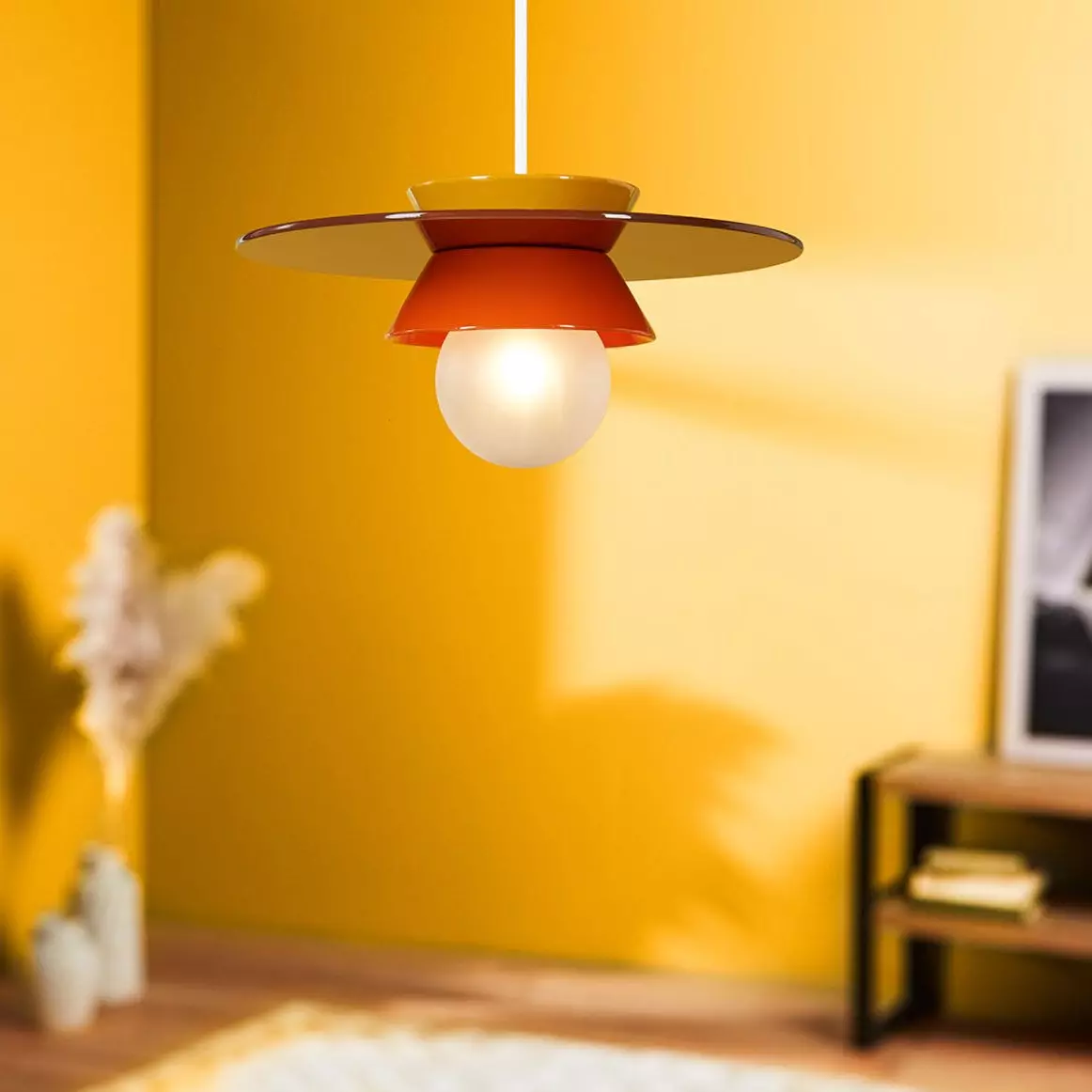 Lámpara colgante Kendama Naranja 1