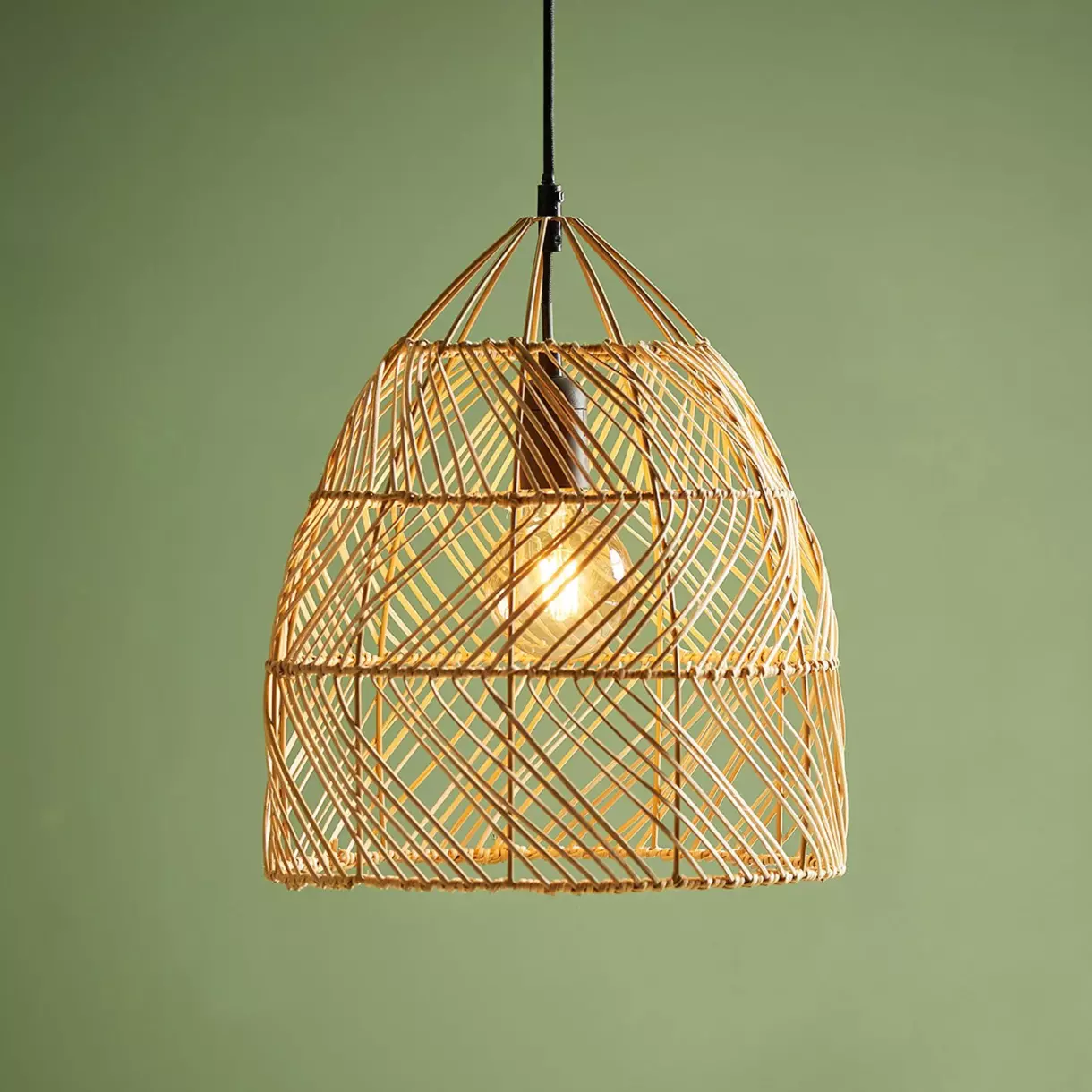 Suspension bambú Haiku Beige natural 1