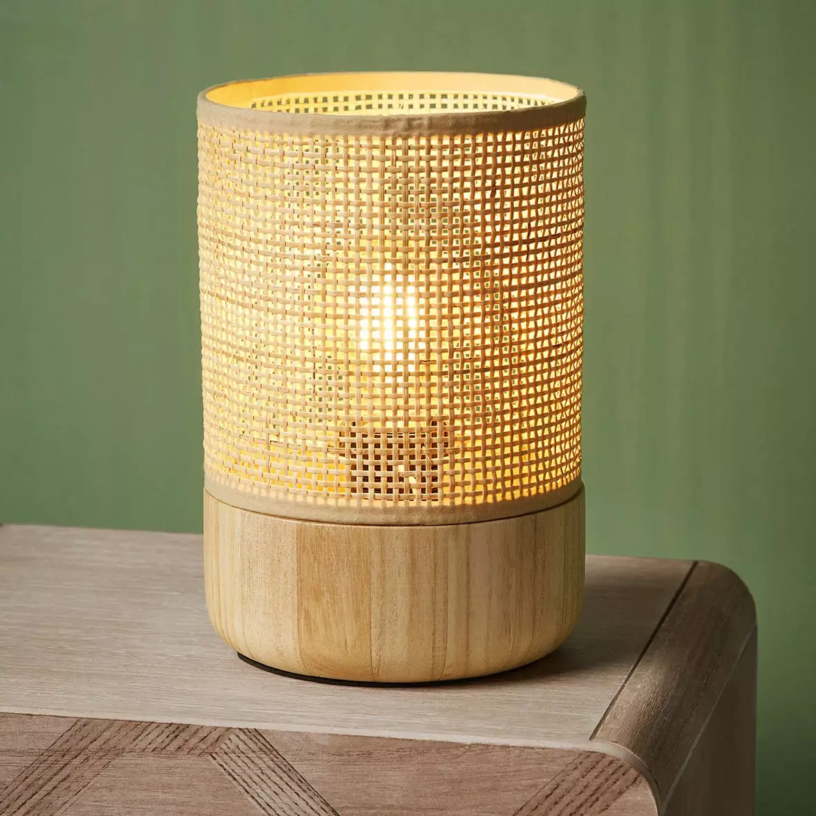 Lámpara de mesa Ratán grande modelo Alix Beige natural 1