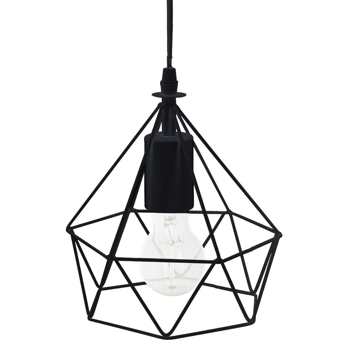 Lámpara de techo Diamante (22 cm) Negro 1