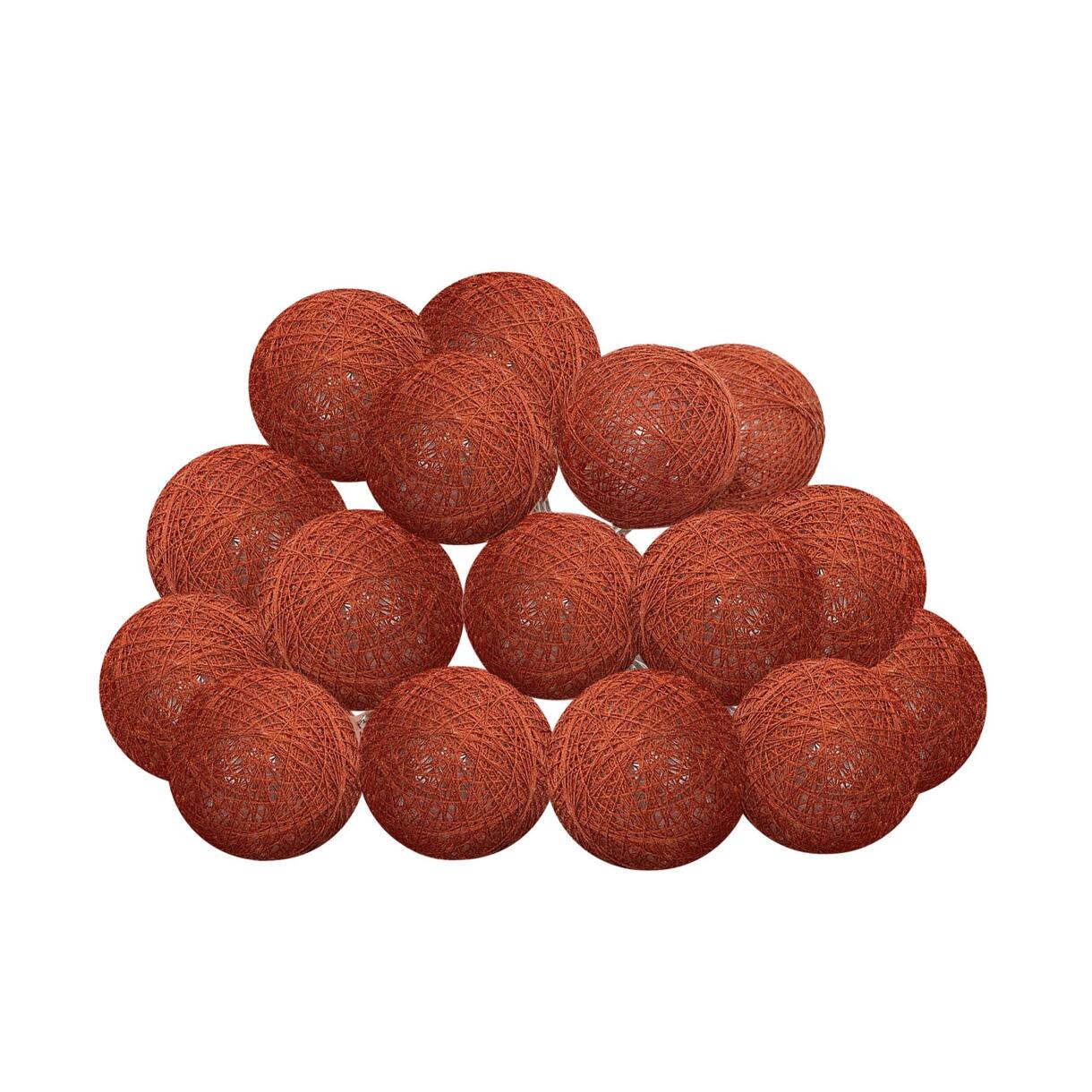 Guirlande à piles 16 boules Terracotta 1