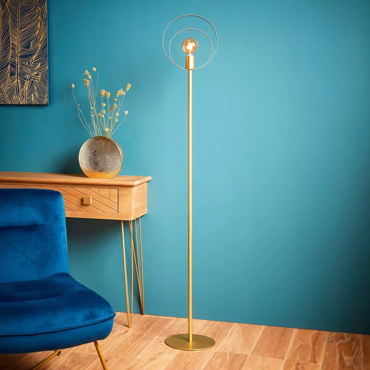 Lampadaire Saturne Or 1