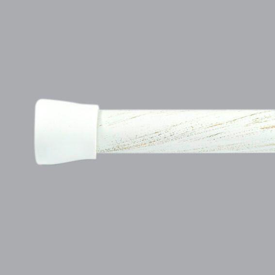 Ausziehbare Klemmstange (L135 - L250 cm / D22 mm) Rond Weiß