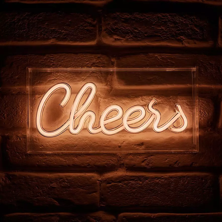 Enseigne lumineuse néon Cheers Blanc USB 1