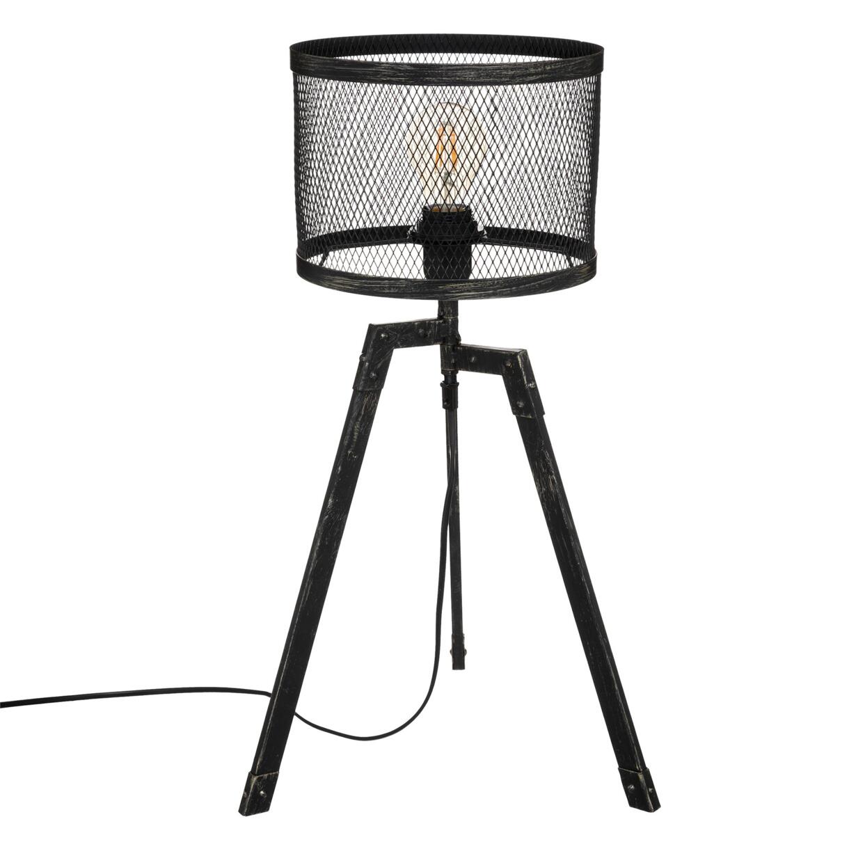 Lámpara de mesa con trípode negro Noah 1