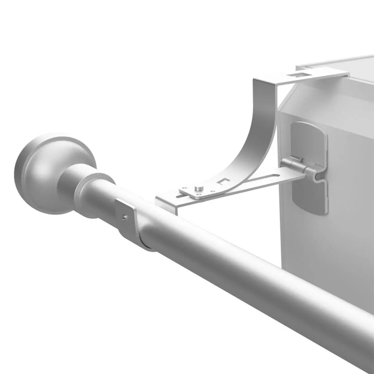 Support à tringle pour caisson de volet roulant (L135 / D28 mm) Blanc satiné 1