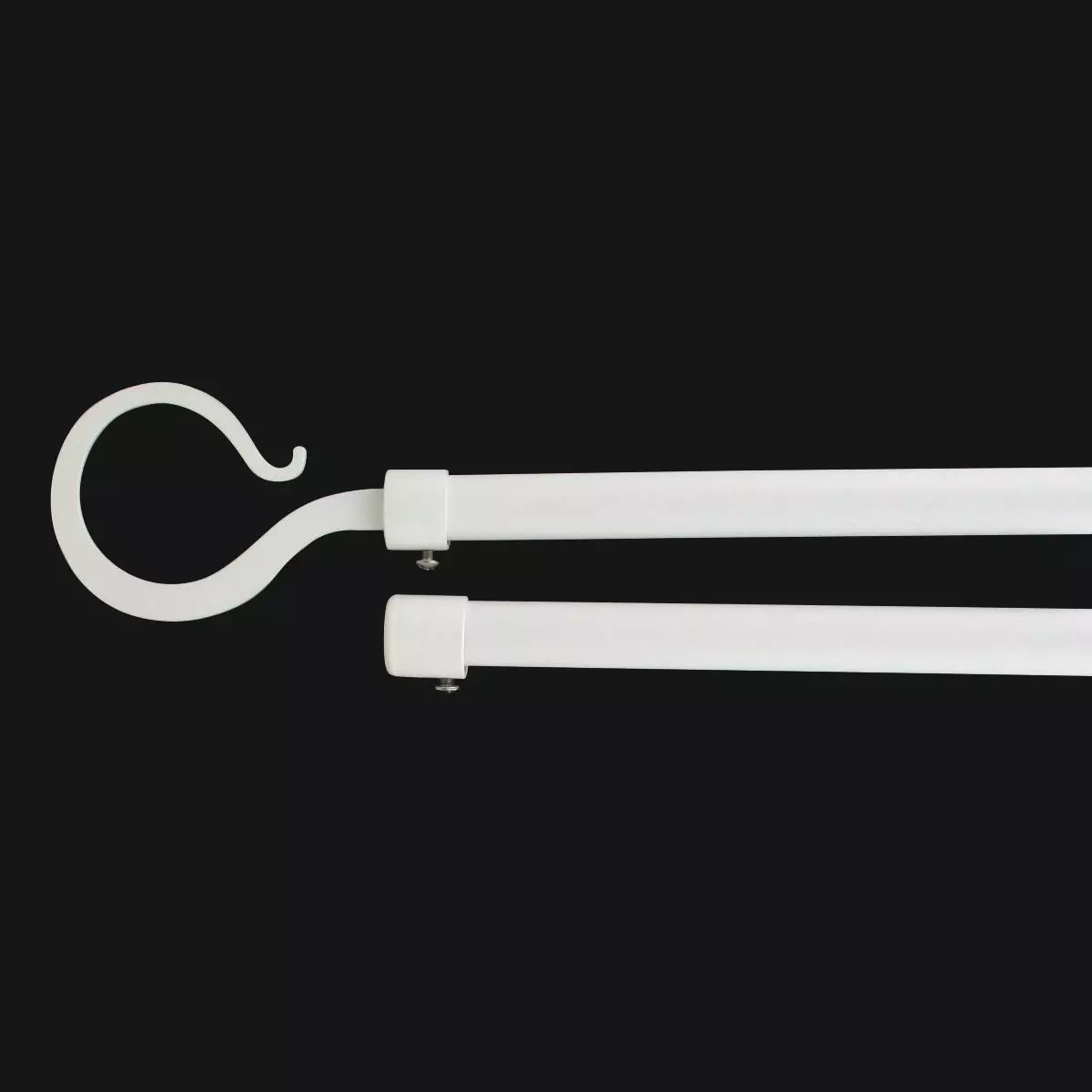 Kit para barra extensible doble barra (L210 - L380 cm / D19 mm) Atelier Blanco mate 1
