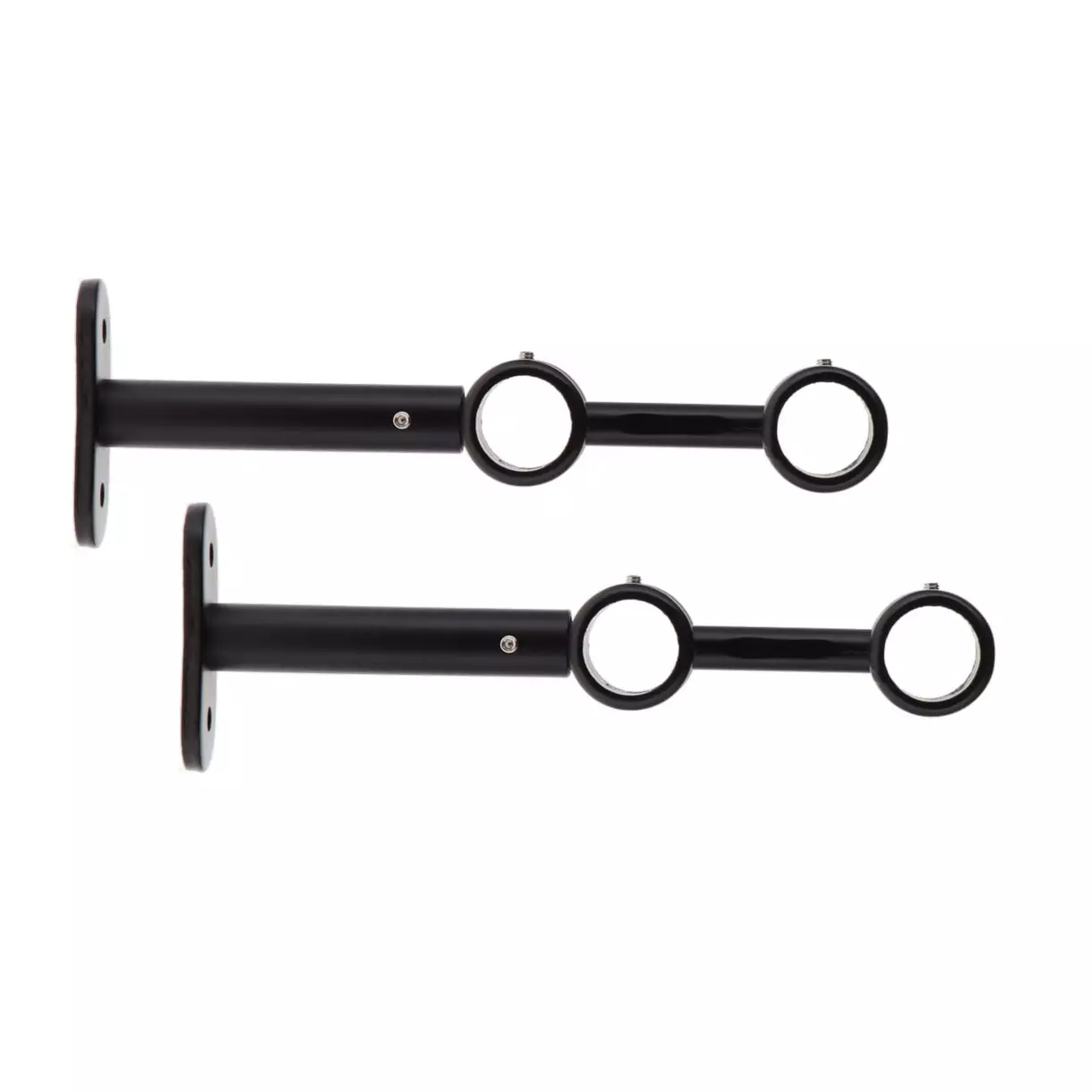 Soporte para barra doble extensible (L150 / D20) Jim Negro mate 1