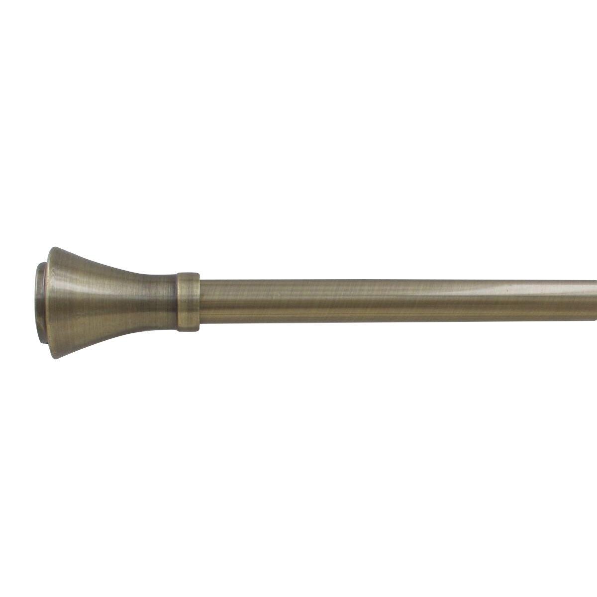 Set ausziehbare Gardinenstange (L120 - L210 cm / D19 mm) Brasserie Bronze