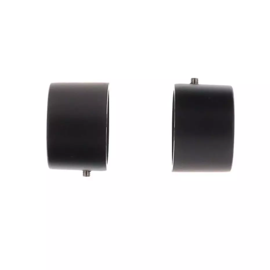 Juego de 2 conteras para barra (D28 mm) Bouchons Negro mate 1