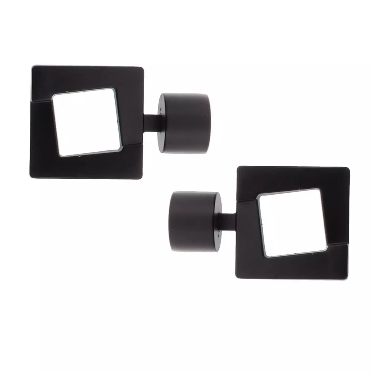 Juego de 2 conteras para barra (D28 mm) Upper east side Negro mate 1