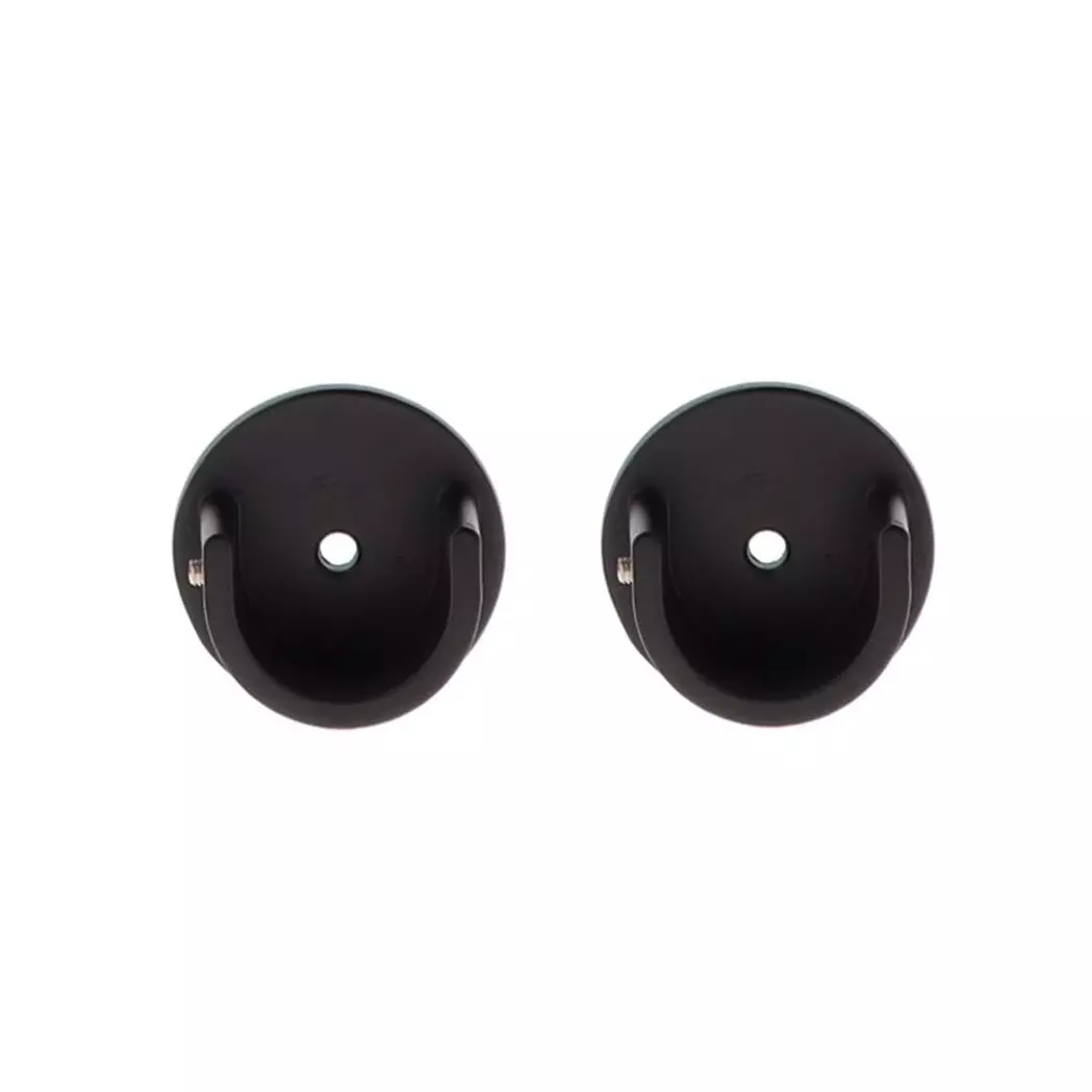 Juego de 2 soportes para barra de cortinas (D28 mm) Lino Negro mate 1