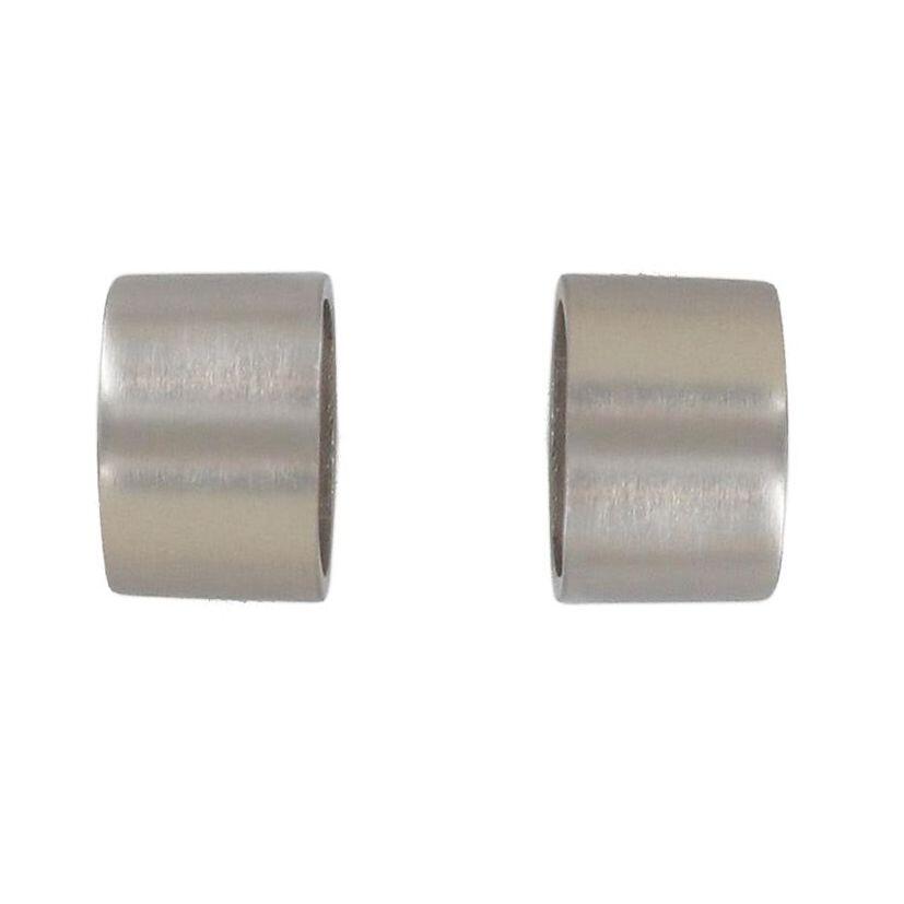 Set van 2 gordijnroede knoppen (D28) Bouchon Zilver mat 1