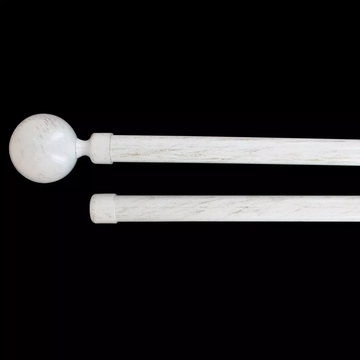 Kit para barra extensible doble barra (L210 - L380 cm / D19 mm) Paloma Blanco y oro 1