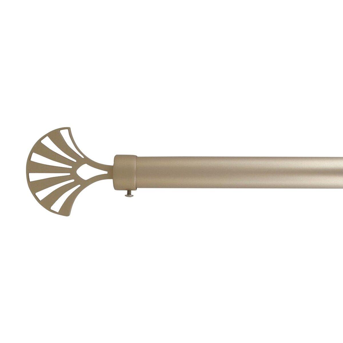 Set bastone per tenda allungabile (L120 - L210 cm / D28 mm) Lux oro opaco 1