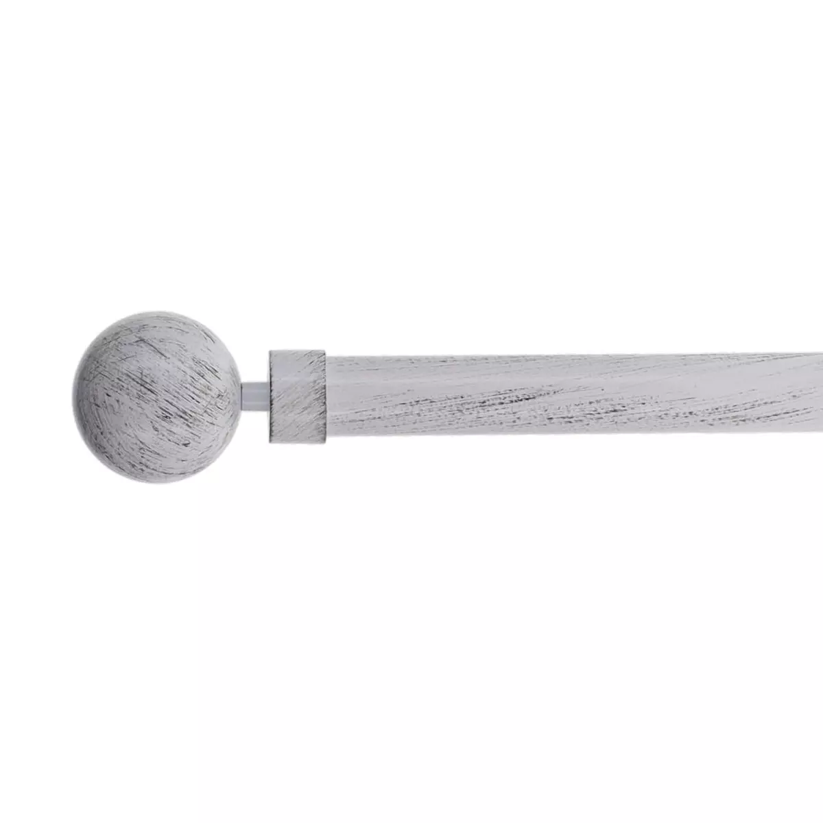 Kit de tringle extensible (L120 - L210 cm / D28 mm) Gaia Blanc et Noir 1