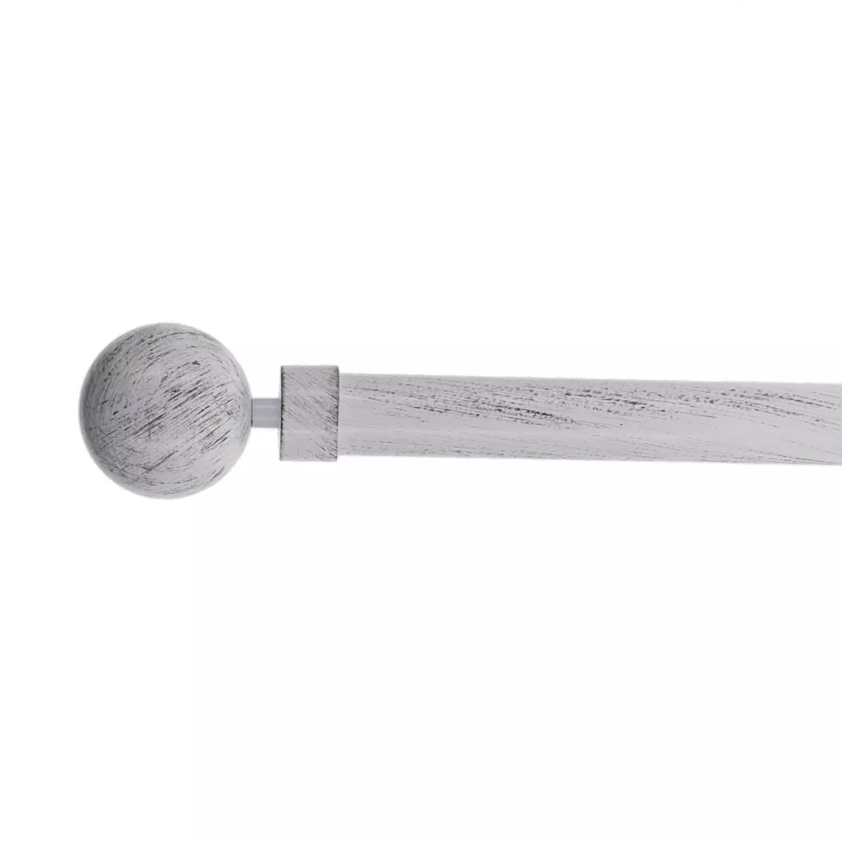 Kit de tringle extensible (L210 - L380 cm / D28 mm) Gaia Blanc et Noir 1