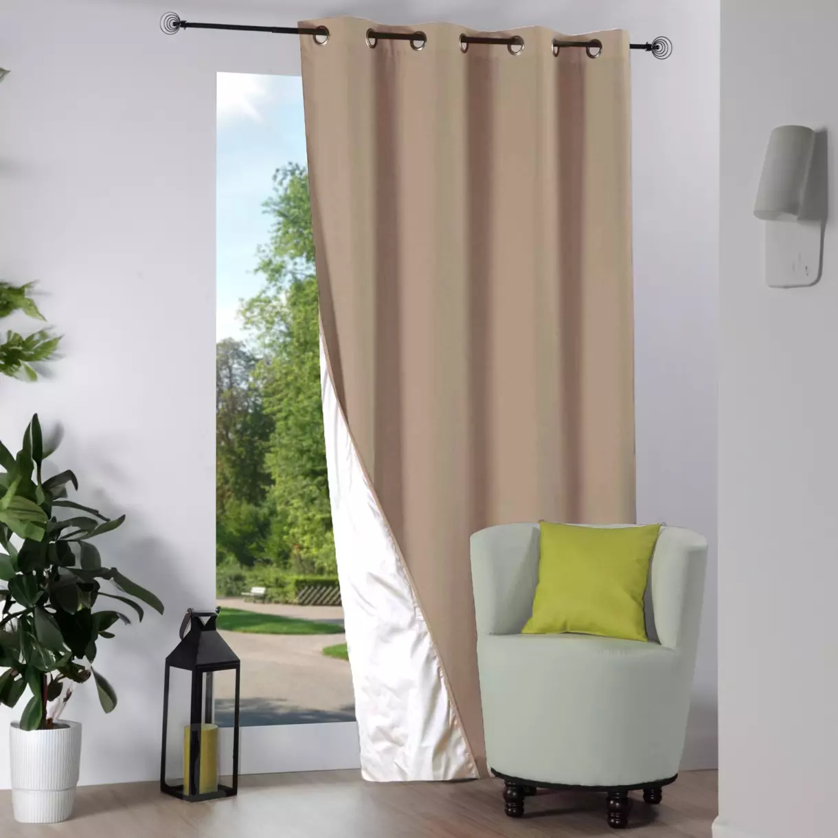 Cortina térmica aislante (135 x 240 cm) Nelson Beige 1