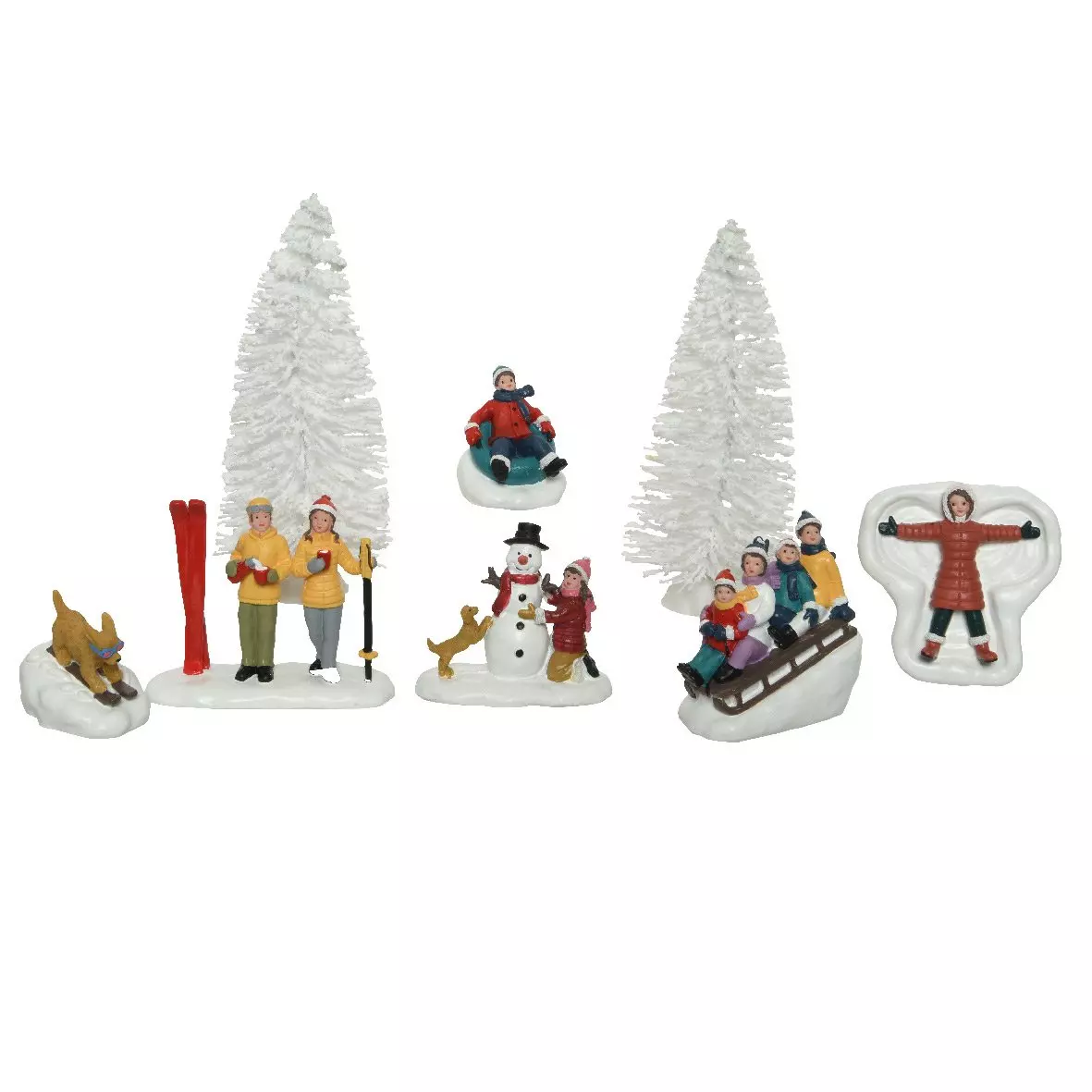 Lote de figurillas y accesorios Deportes de invierno para pueblo 1