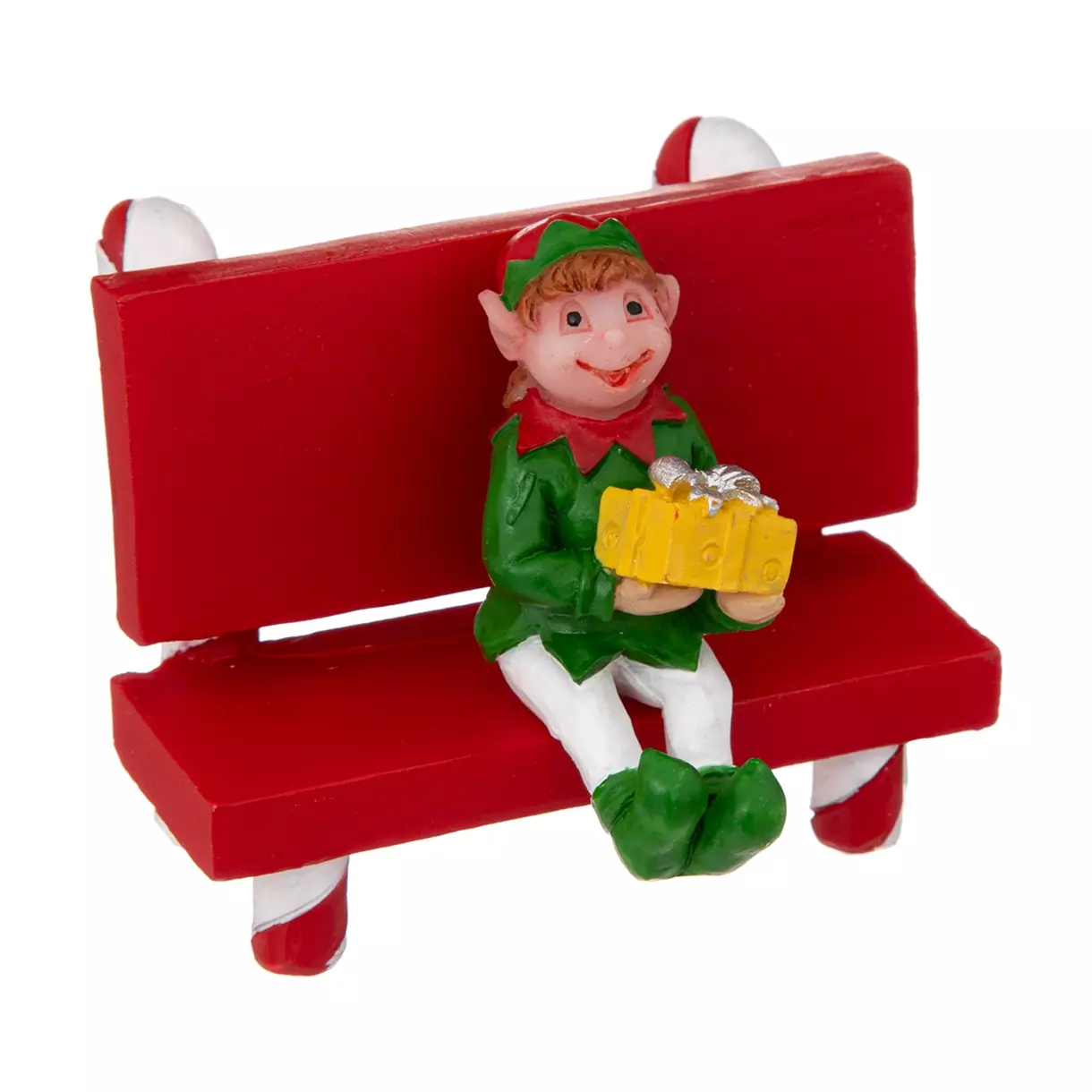 Scène de rue Petit lutin sur un banc