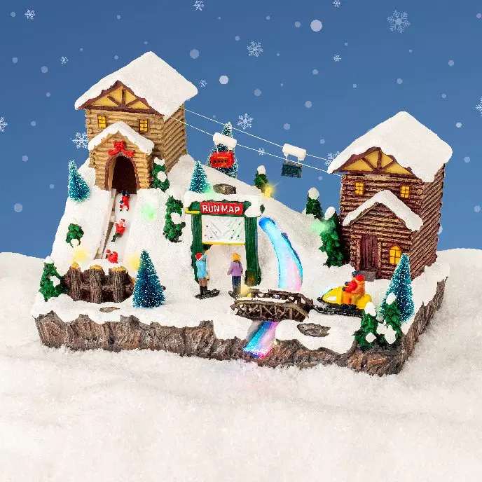 Village de Noël lumineux Station de sports d'hiver 1