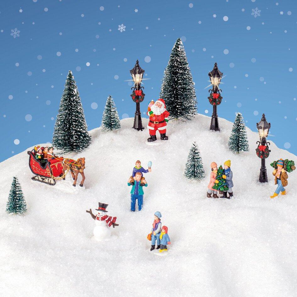 Set Figuren & Accessoires für Weihnachtsdorf Winter 1