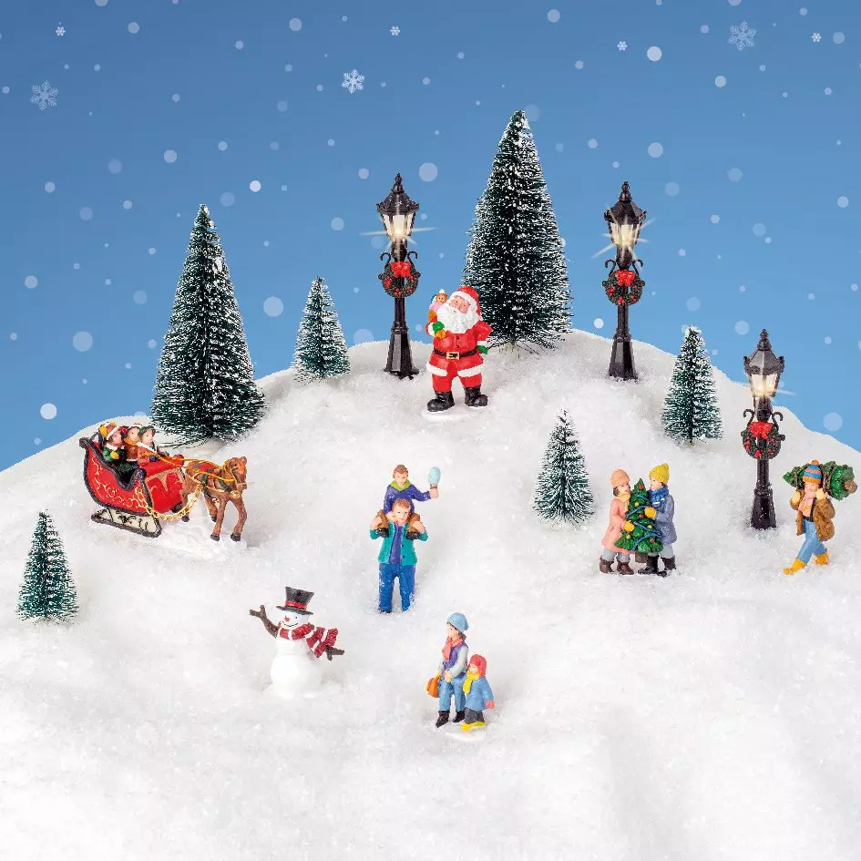 Lot de figurillas y accesorios Scène hivernale para pueblo 1