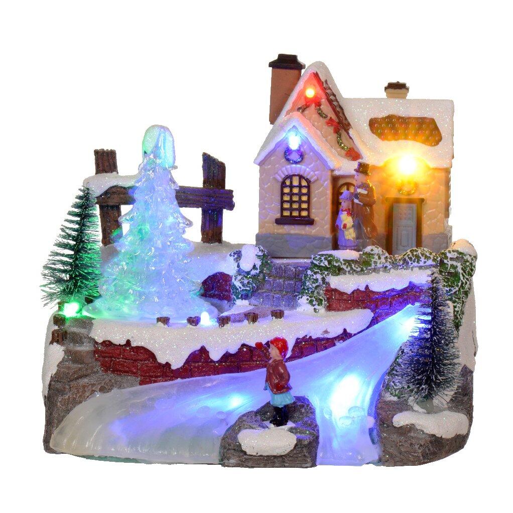 Village de Noël lumineux à piles Soirée d'hiver 1