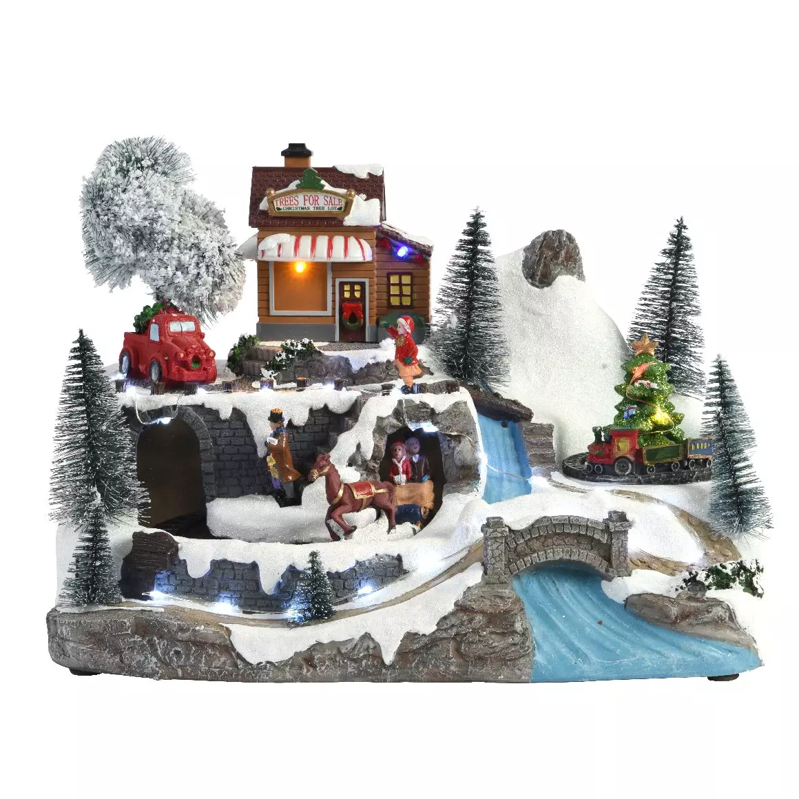 Vente de sapin illuminée et musicale  à piles 1