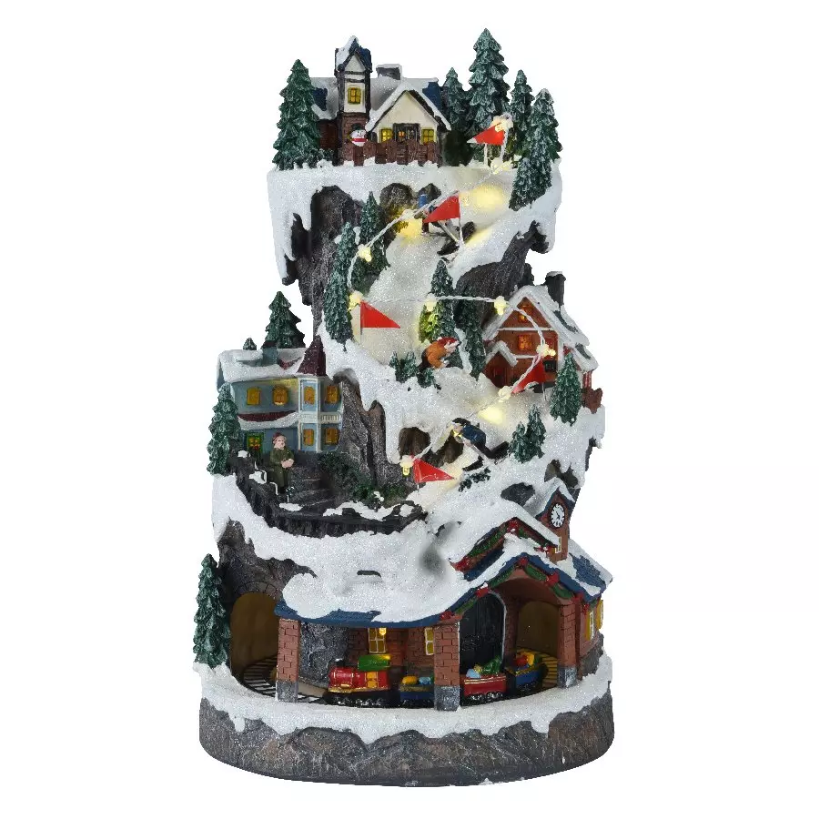 Pueblo de Navidad luminoso Hameau de montagne 1