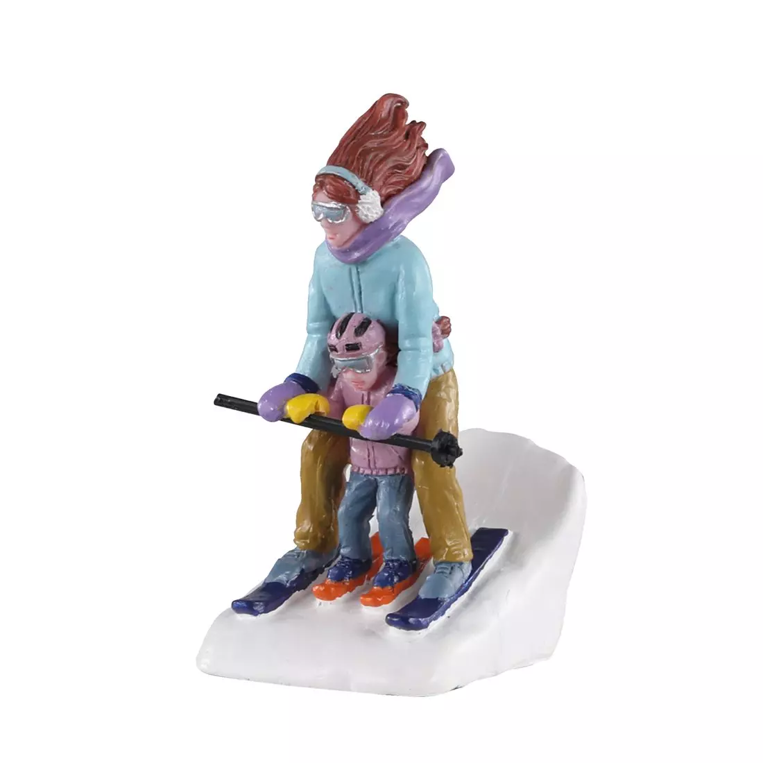 Personages Lemax Skiën met mama