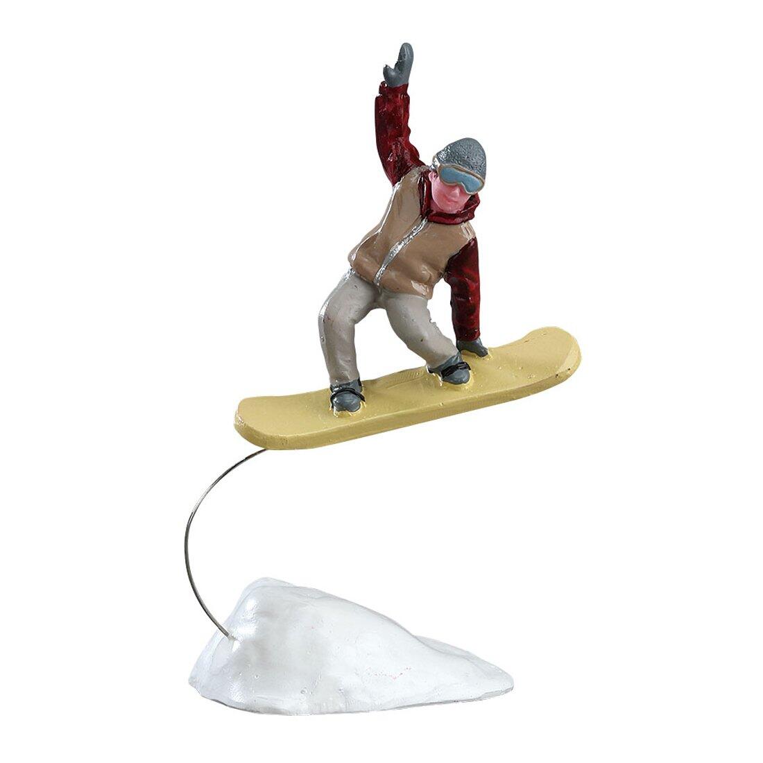 Personajes Lemax salto de snowboard