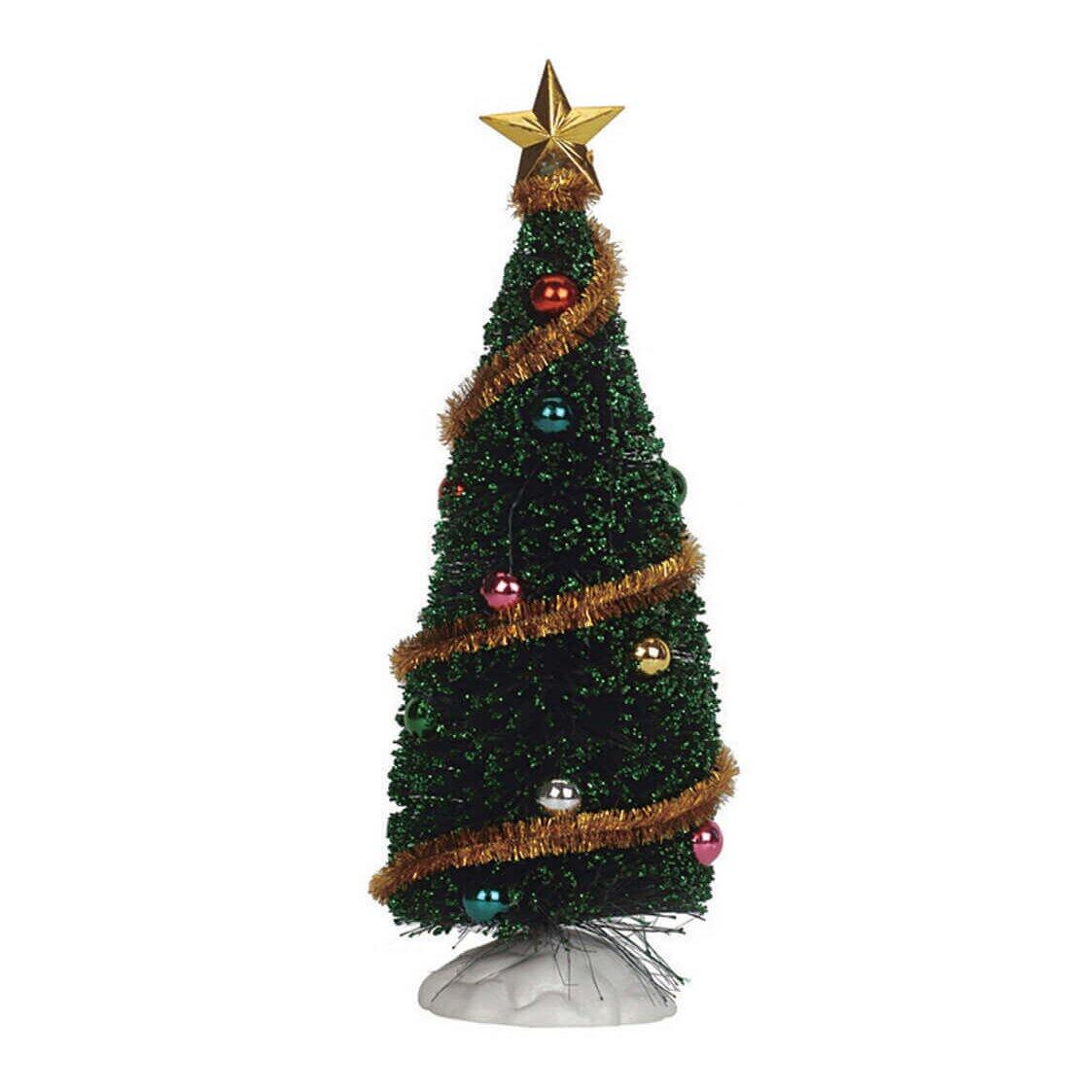 Accessoire Lemax Set van 6 versierde kerstbomen