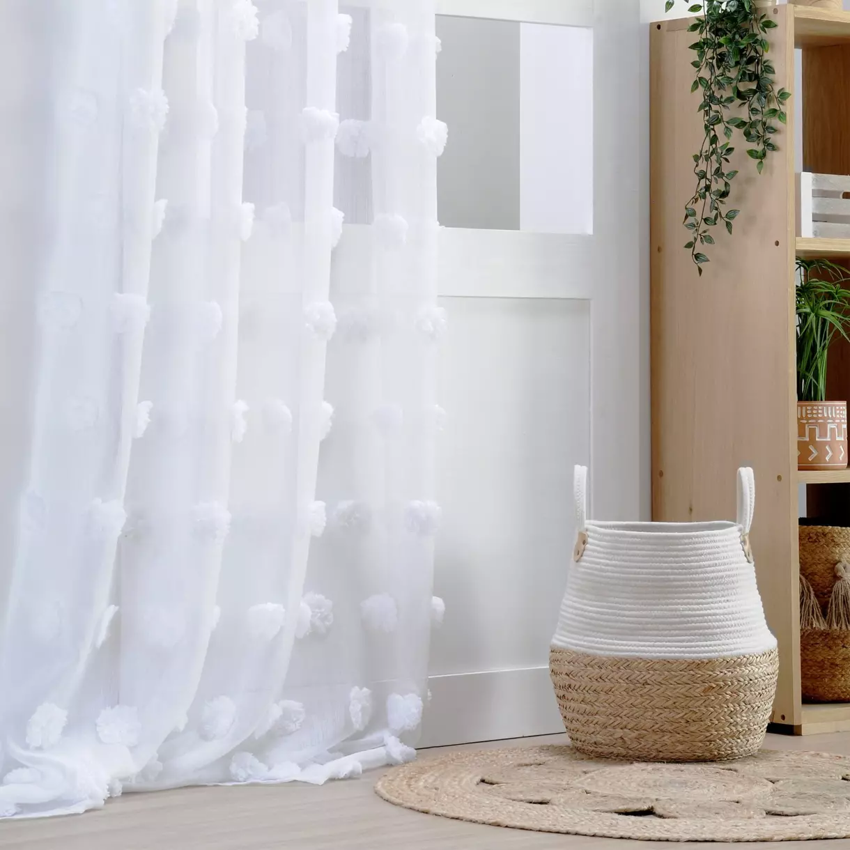 Visillo (140 x 260 cm) Pompinou Blanco 1