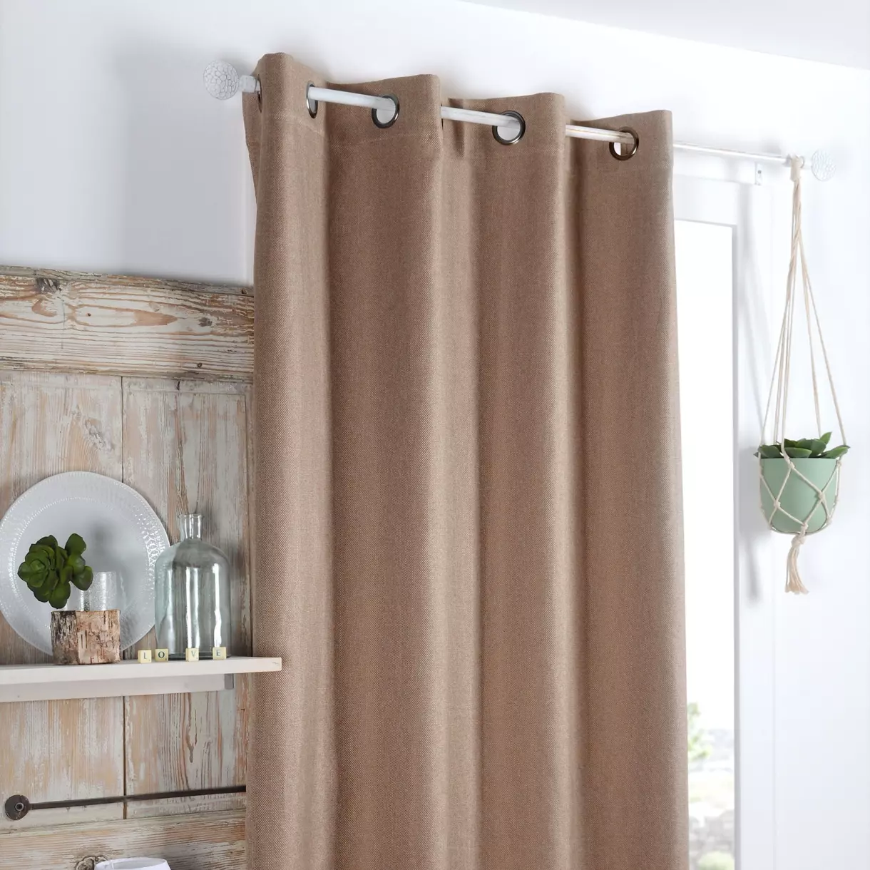 Cortina opaca aislante (140 x 260 cm) Copenhague Beige 1